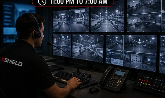 Monitoring desk with networked screens